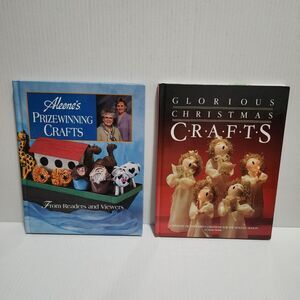 (2) Vintage Books Aleene's Prizewinning Crafts & Glorious Christmas Crafts